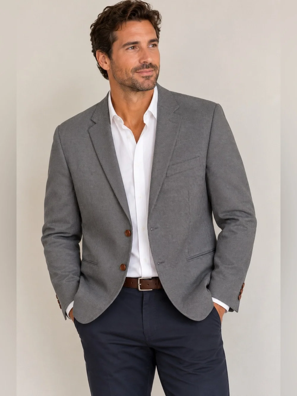 Lauren Ralph Lauren Men’s Gray Textured Blazer Sport Coat Size 41R